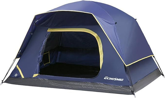 Camping Tent 2/3/4 Person, Waterproof Windproof Double Layer with Rainfly, Easy Setup for Backpacking, Hiking, Mountaineering, Outdoor