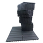 Plastic Interlocking Deck Tiles,36 Pack Patio Deck Tiles,12'x12' Square Waterproof Outdoor All Weather Use, Patio Decking Tiles for Poolside Balcony Backyard, Grey