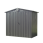 Outdoor Storage Shed 6.5'x 4.2', Metal Garden Shed for Bike, Trash Can, Tools, Lawn Mowers,Galvanized Steel Outdoor Storage Cabinet with Lockable Door for Backyard, Patio, Lawn (6.5x4.2ft, Dark Gray)