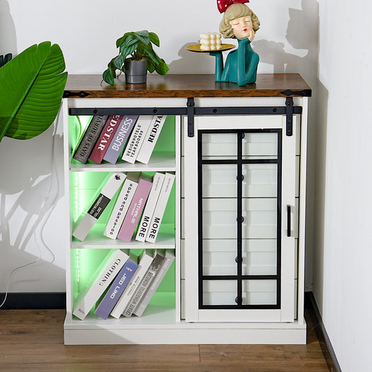 Storage Cabinet, Home Kitchen Sideboard, Living Room Storage Cabinet Against the Wall, Modern Minimalist Storage Cabinet, Vintage White