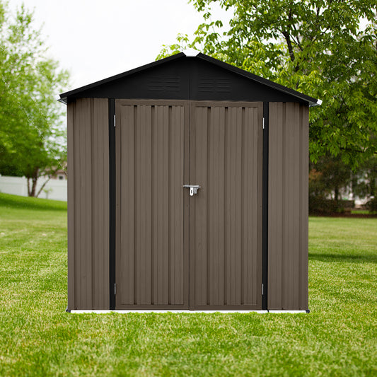 Out storage sheds 4ft×6ft Apex roof Brown + Black