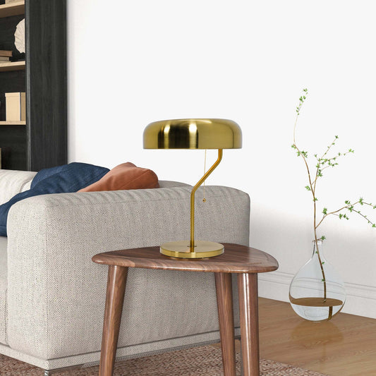 High Quality Hotel European Modern Bed Side nightstand Decorative Table/desk Lamp, Metro Table lamp with Gold outer and White inner 110~120V