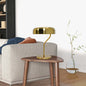 High Quality Hotel European Modern Bed Side nightstand Decorative Table/desk Lamp, Metro Table lamp with Gold outer and White inner 110~120V