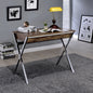 Weathered Oak and Chrome 2-drawer Writing Desk