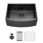 33x21x10'Farmhouse Apron Single Bowl Stainless Steel Kitchen Sink