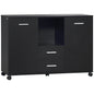 Vinsetto Multifunction Office Filing Cabinet Printer Stand with 2 Drawers, 2 Shelves, & Smooth Counter Surface, Black