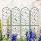 4 Pack Metal Garden Trellis 86.7' x 19.7' Rustproof Trellis for Climbing Plants Outdoor Flower Support Bird Deco Black