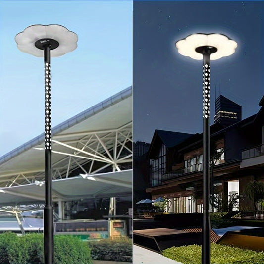 Hollow Splicing Lamp Post, Street Light Pole, Metal Street Lamp Post for Outdoor Lights, Solar Lights Poles with Base Accessory for Porch, Patio, Street, Backyard, Exterior House, 10.1ft Tall