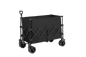 Beach Wagon,Collapsible Wagon 220lbs with Big Wheels Foldable Wagon Carts, Heavy Duty 300L Folding Utility Garden Cart with Big All-Terrain Beach Wheels & Drink Holders. Black