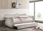 Adkins Beige Linen Daybed W/Trundle (Twin)