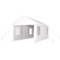 Carport 12' x 20' Portable Garage, Heavy Duty Car Port Canopy with 2 Roll-up Doors & 4 Ventilated Windows for Car, Truck, Boat, Garden Tools,white