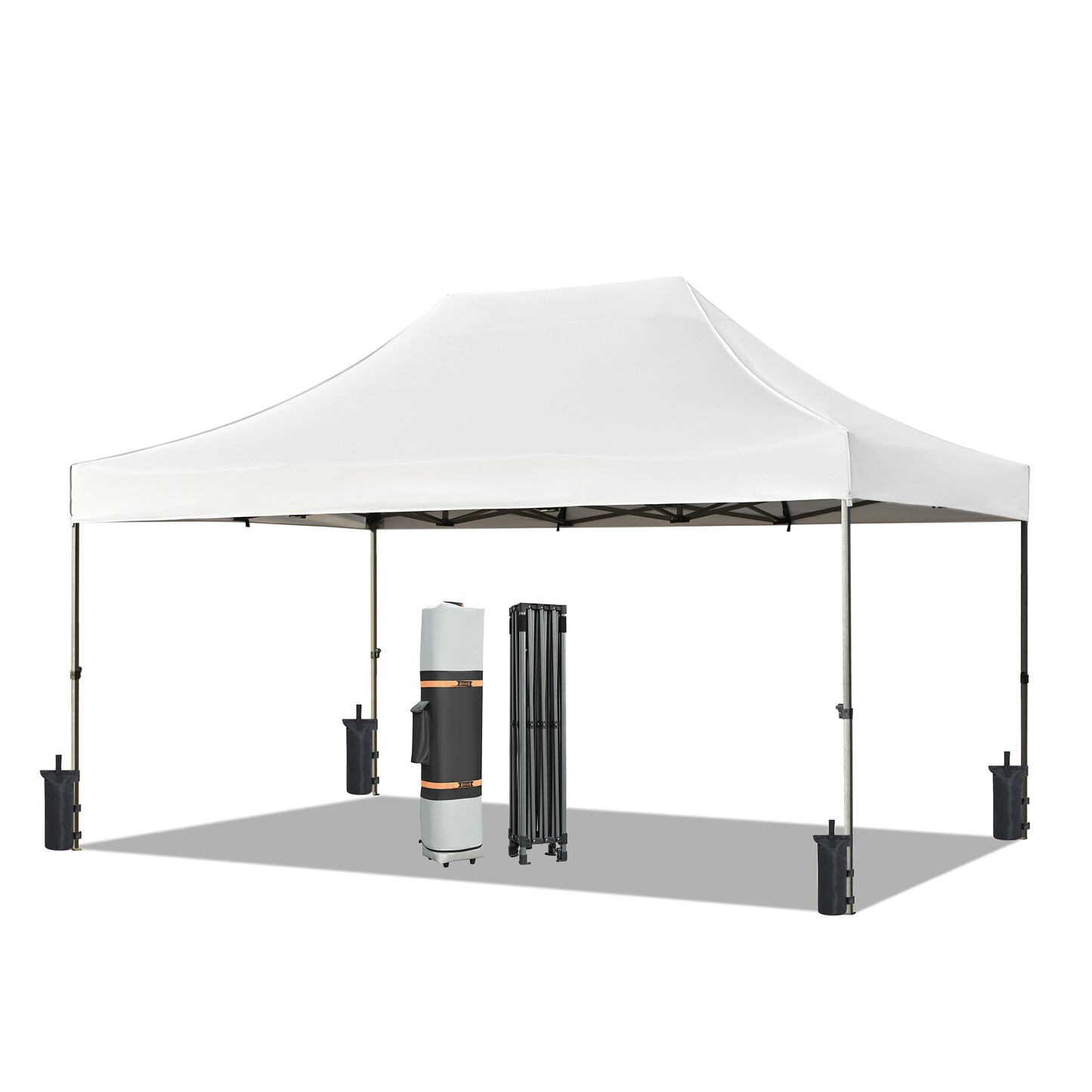 TREXM 10x15 Pop Up Canopy Tent, Heavy Duty Party Tent with 4 Sidewalls UV Waterproof Protection, 3 Height Adjustable Outdoor Canopy Tent for Weddings, Events, and Backyard Gatherings, White