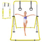 Yellow Multi-Functional Adjustable Height Children's Horizontal Gymnastic Bar With Bear Rings