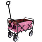 Minimeetall Strap Collapsible Foldable Wagon Cart with strapping system Folding Beach Wagon Utility Cart Utility Wagon Grocery Cart for Camping Shopping Sports Gardeing Fishing Supports 225lbs  pink