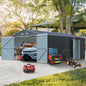 Spacious Outdoor Storage Shed: This 13x20FT outdoor storage shed offers a generous 250 square feet of floor space, perfect for storing trucks, cars, large tools, and lawn equipment. With double front