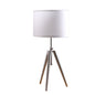 34.25' - 29.25' In Mid-Century Adjustable Tripod Chrome/Silver Metal Table Lamp