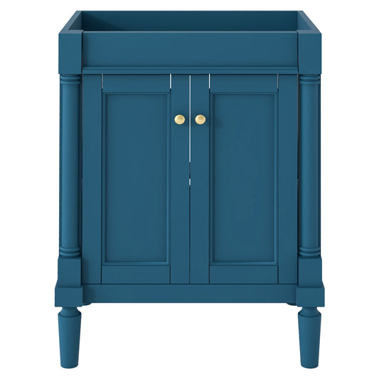 24'' Bathroom Vanity without Sink, 2-Tier Modern Bathroom Storage Cabinet, Single Sink Bathroom Vanity, Large Storage Shelves (NOT INCLUDE BASIN SINK)