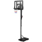 Soozier Portable Basketball Hoop, 7.7-10' Height Adjustable Basketball Goal with 43' Shatterproof Backboard, Wheels, and Fillable Base for Teenagers, Youth, Adults