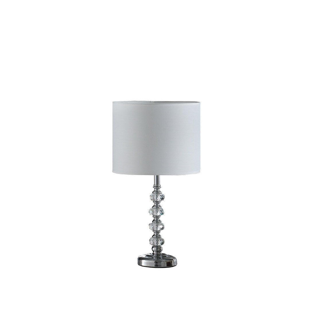 17.75' In Modern Kayli Crystal Cut Orb Chrome Metal Table Lamp