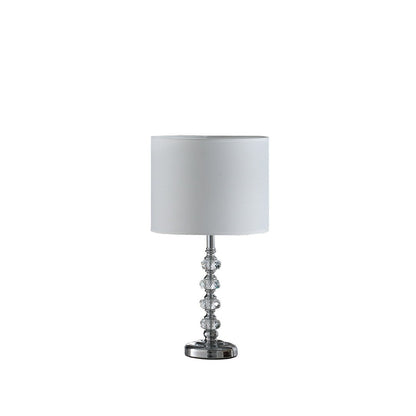 17.75' In Modern Kayli Crystal Cut Orb Chrome Metal Table Lamp