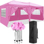 10'x20' Folding Canopy with 6 Removable Sidewalls Outdoor Event Shelter UPF 50+ Gazebo Portable Tents for Parties Beach Camping Wedding EZ Pop Up Canopy