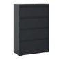 Lateral File Cabinet 4 Drawer, Black Filing Cabinet with Lock, Lockable File Cabinet for Home Office, Locking Metal File Cabinet for Legal/Letter/A4/F4 Size