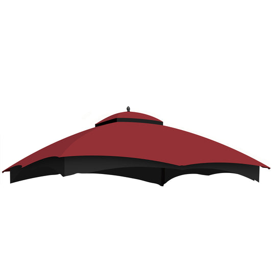Replacement Canopy Top for Lowe's Allen Roth Heavy Duty Gazebo Roof Gazebo Top with Air Vent 10X12 Gazebo CoverReplacement Top Only (Burgundy)