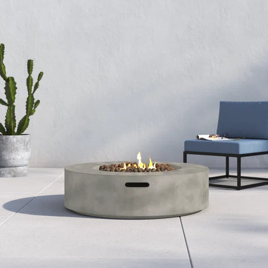 12' H Fiber Reinforced Concrete Outdoor Fire Pit Table
