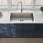 33x22x10'Drop-in Single Bowl Stainless Steel Kitchen Sink with Workstation