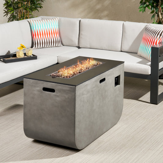 40' RECTANGLE MGO FIRE PIT - 50 000 BTU