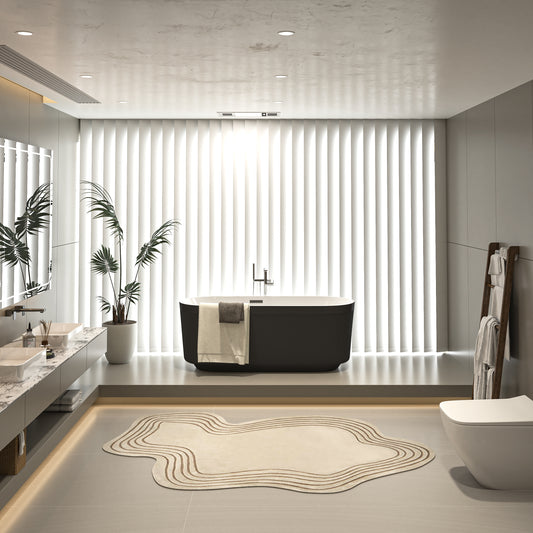 67' Acrylic Freestanding Bathtub, Unique Pleated Design, Glossy Black, Brushed Nickel  Overflow and Pop-Up Drain, , cUPC Certified