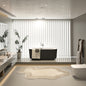 67' Acrylic Freestanding Bathtub, Unique Pleated Design, Glossy Black, Brushed Nickel  Overflow and Pop-Up Drain, , cUPC Certified
