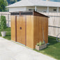 6ft x 5ft Outdoor Metal Storage with Transparent plate and Foundation for Backyard Garden Patio --Coffee