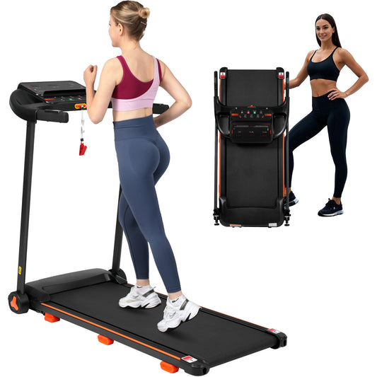 NEW Treadmills for Home, 2.5HP Quiet Folding Treadmill with Heart Rate Sensor,  300lbs Weight Capacity, 7.5MPH, Incline Treadmill With USB Charge Station & Bluetooth Speaker, 6 Shock-Absorbing