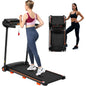 NEW Treadmills for Home, 2.5HP Quiet Folding Treadmill with Heart Rate Sensor,  300lbs Weight Capacity, 7.5MPH, Incline Treadmill With USB Charge Station & Bluetooth Speaker, 6 Shock-Absorbing