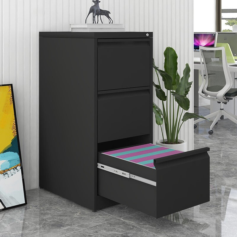 3 Drawer File Cabinet with Lock,Two Drawer Filing Cabinet,Vertical Metal File Cabinet for Home Office Organizer Storage Cabinet Fit Letter/A4/Legal Size File