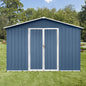 Metal garden sheds 10ftx12ft outdoor storage sheds blue