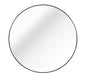 Black 20 Inch Metal Round Bathroom Mirror