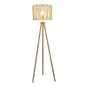 Reading Floor Lamp, Standing Light for Living Room Chair, Bedside & Study Area, Brillo Three Legged Floor Lamp Natural 110V