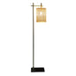 Tall Corner Floor Lamp, Standing Light for Living Room, Bedroom & Office Space Illumination Brizo Bamboo Lampshade Floor Lamp Dark brown and Bronze 110V