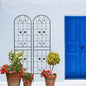 2 Pack Metal Garden Trellis 86.7' x 19.7' Rustproof Trellis for Climbing Plants Outdoor Flower Support Black