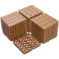 Plastic Interlocking Deck Tiles, 12.00'x12.00'(Pack of 44), Patio Flooring Outdoor Waterproof All Weather Use for Garden Poolside Front/Back Yard, Burlywood