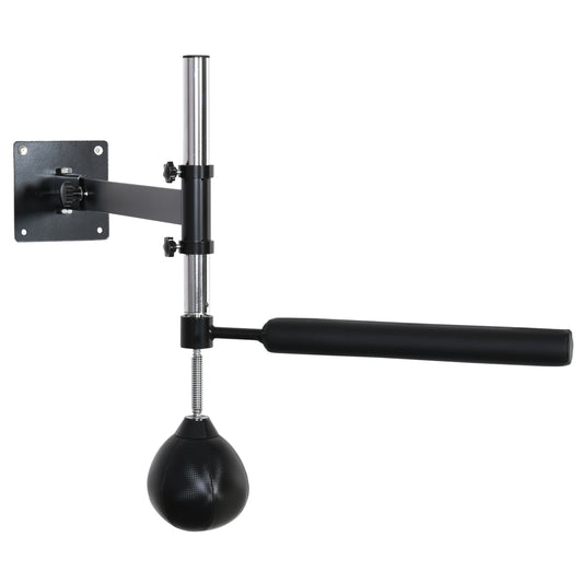 Soozier Lightweight Fast-Reflexes Speed Bag Boxing Punching Bag Wall Mount Height Adjustable, MMA, Martial Arts, and Boxing Equipment for Training at Home, Heavy-Duty, 9' H x 7' Dia.