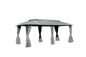 Gazebo 10x20FT, Outdoor Gazebo with Double Roofs, Privacy Curtains, Mosquito Nettings, Heavy Duty Metal Frame Party Tent Canopy for Patio, Backyard, Deck, Lawn, Grey
