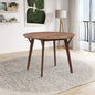 42.01 Inch Saving Place Table,Wooden Dining Table for 4 Persons,Modern Design Round Kitchen Table for Living Room,Apartment,Restaurant,Walnut