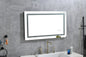 32*24 LED Lighted Bathroom Wall Mounted Mirror with High Lumen+Anti-Fog Separately Control+Dimmer Function