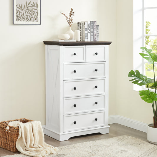 6 Drawer Dresser,6 Drawers cabinet Tall Chest of Drawers Closet Organizers  Storage Clothes, cabinet of 6 drawers Living Room