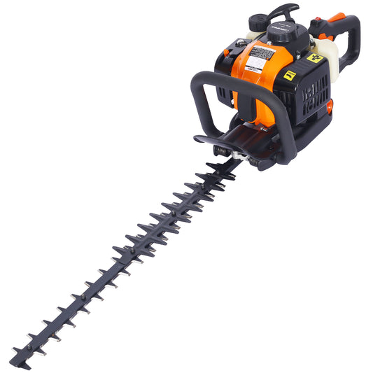 26cc 2 cycle gas powered hedge trimmer , double sided blade  24',recoil gasoline trim blade