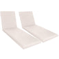 2PCS Set Outdoor Lounge Chair Cushion Replacement Patio Funiture Seat Cushion Chaise Lounge Cushion-Beige