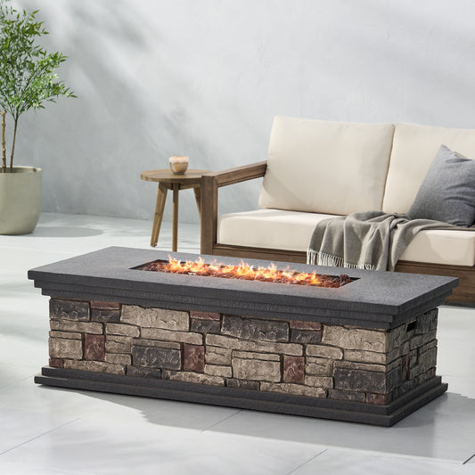 RECTANGLE MGO FIRE PIT - 50 000 BTU
